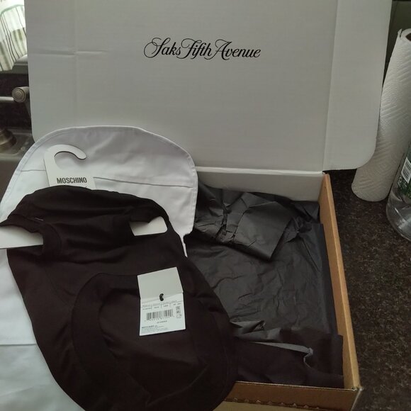 Saks Moschino Couture Black Pet Jacket w/ Garment Bag Hanger & Box Ret. $245.00 - Picture 8 of 8